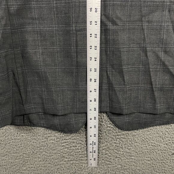 Banana Republic Sport Coat Mens 44R Gray Plaid Performance Wool Lightweight - Picture 15 of 16